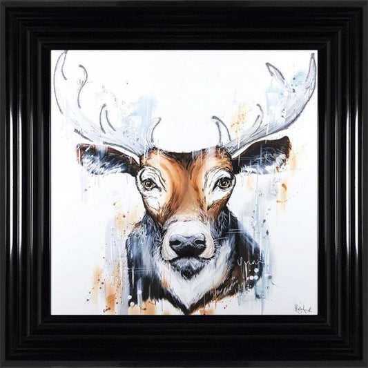 Holly Arnfield  -  Watercolour Stag White Background