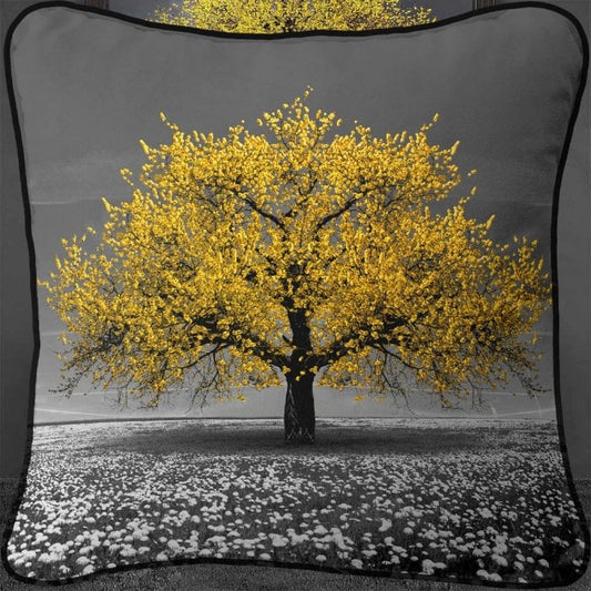 Tree  -  Cherry Tree Cushion  -  Yellow