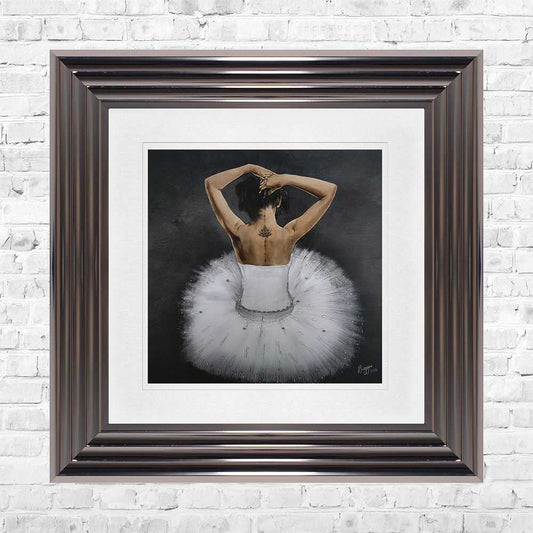Sitting Ballerina  -  Black Background