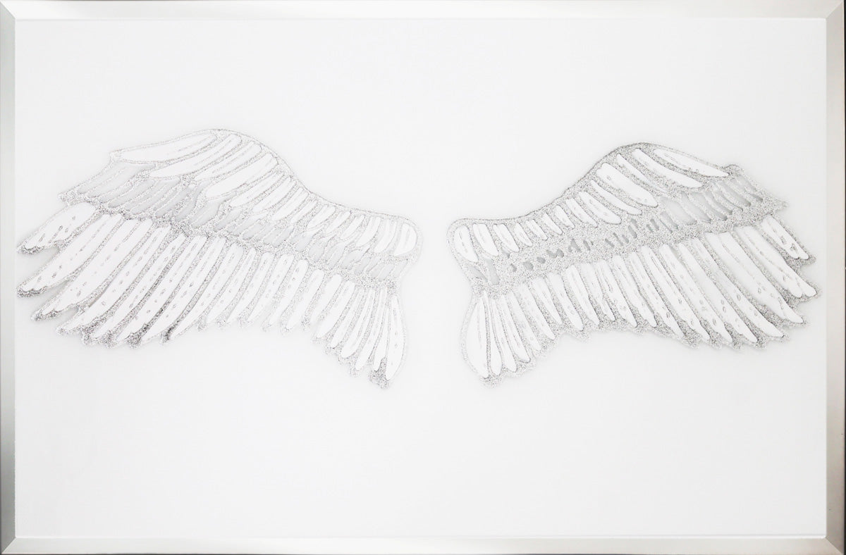 Angel wings on White