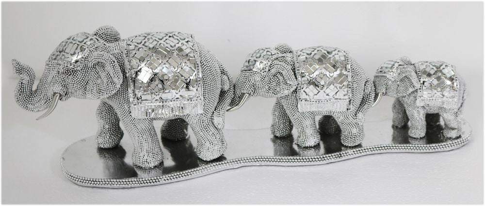 Home Decor  -  19" Trio Elephants